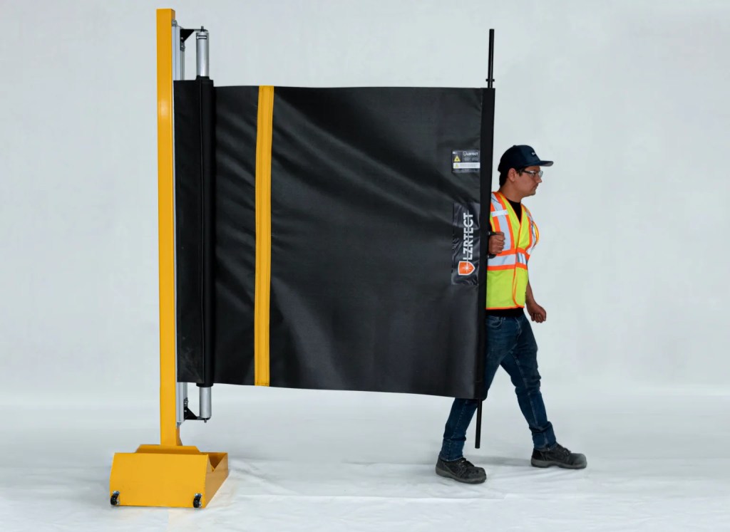 retractable light barrier for welding